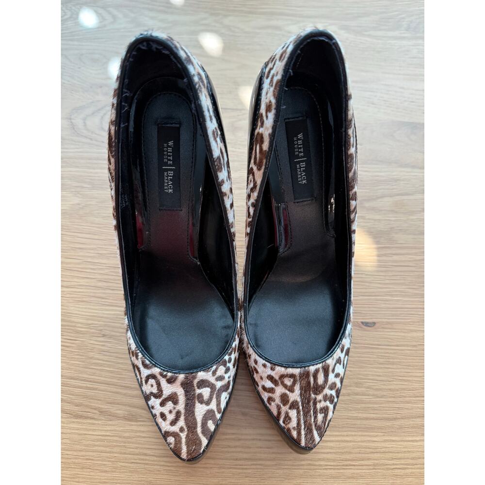 White House Black Market Leopard Patent Leather Heel, Size 8.5 - Picture 4 of 9